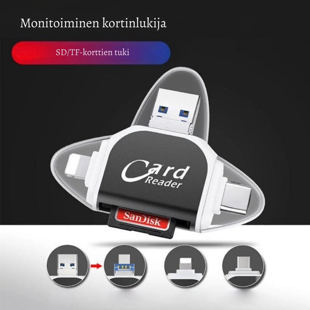 TiedonSiirto Pro – 4-in-1 Muistikortinlukija