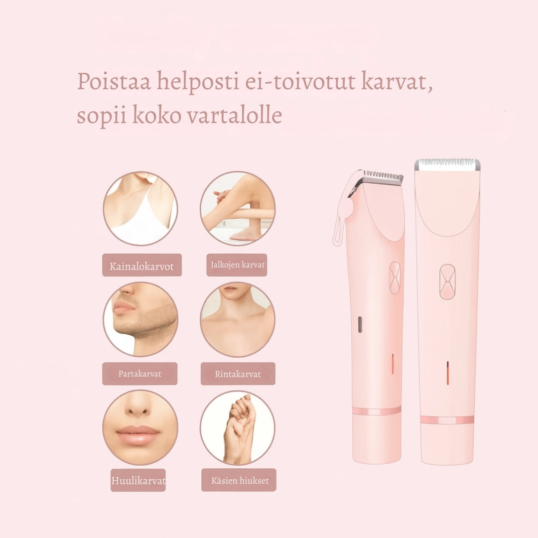 SilvaTrim – 2-in-1 sähkökäyttöinen karvanpoistaja sileään ja hellävaraiseen lopputulokseen