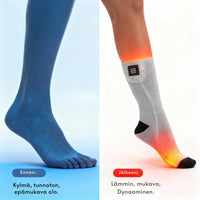 LämpöSukka – Sähkölämmitettävät sukat miellyttävään ja säädettävään lämpöön