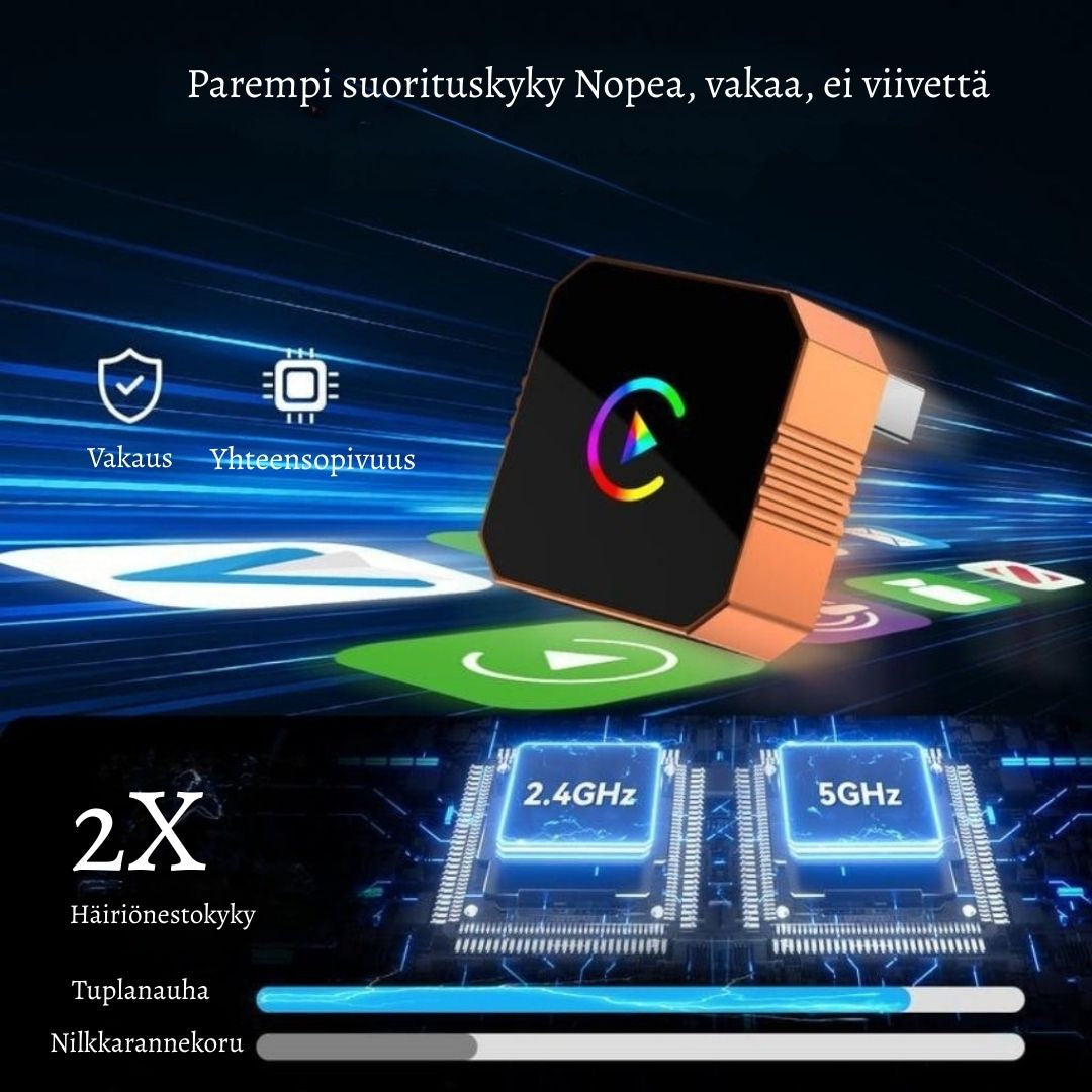 AutoLink V4 – Langaton CarPlay sekunneissa