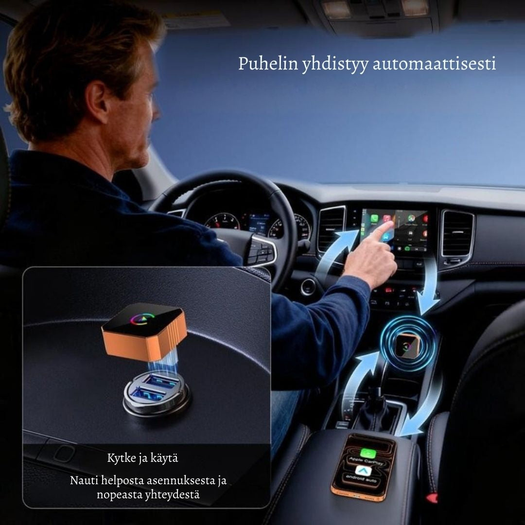 AutoLink V4 – Langaton CarPlay sekunneissa