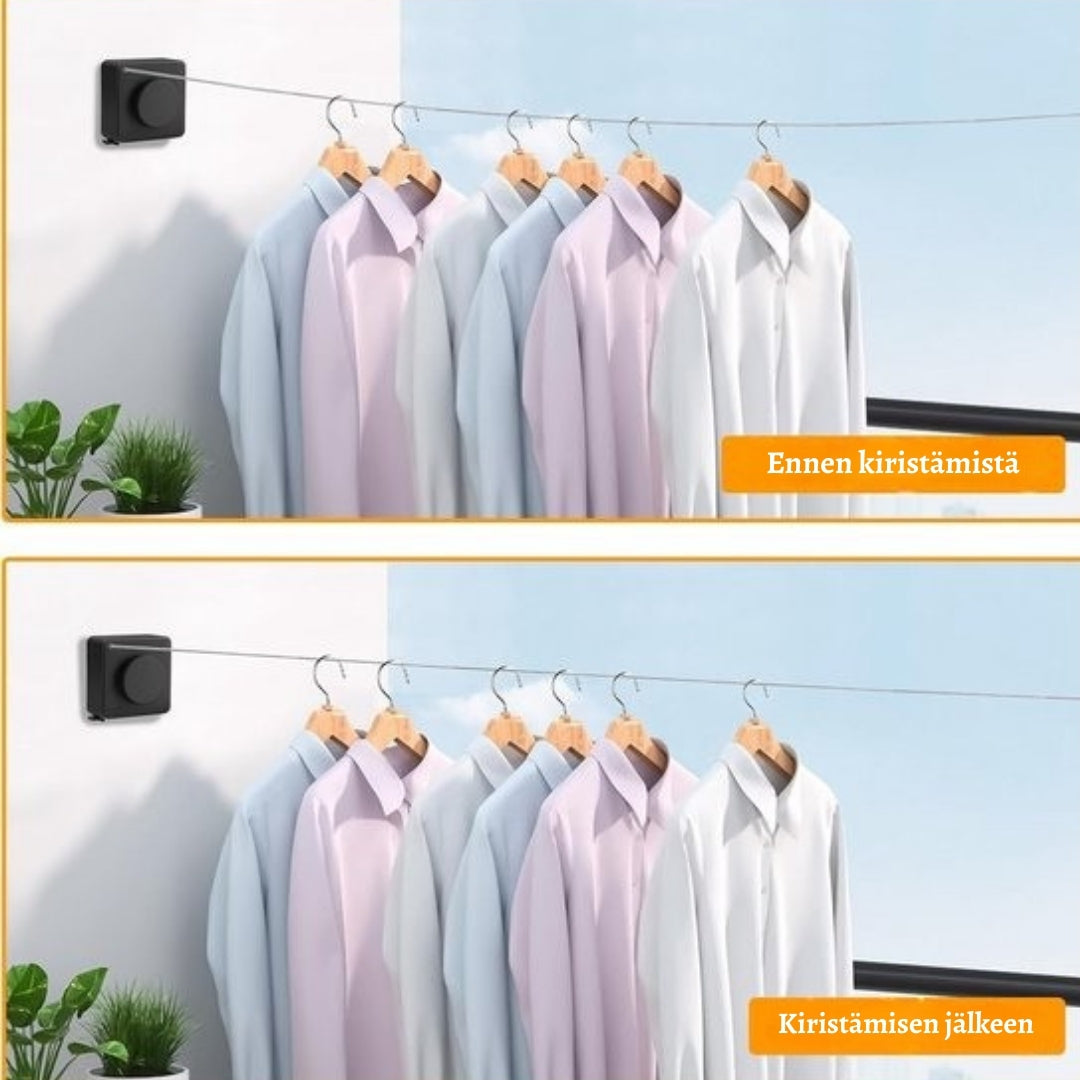 Youngine sisäänvedettävä pyykkinaru – tilaa säästävä kuivausratkaisu