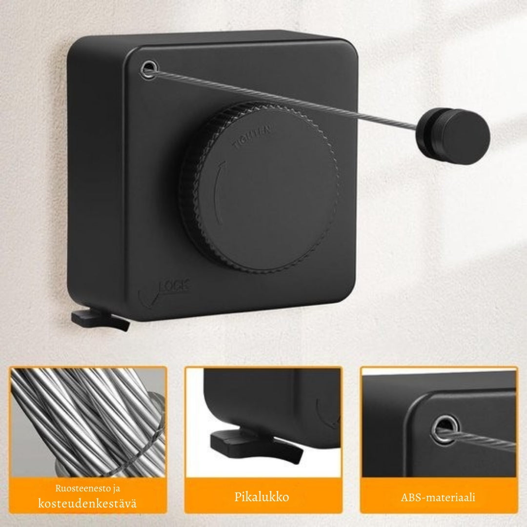 Youngine sisäänvedettävä pyykkinaru – tilaa säästävä kuivausratkaisu